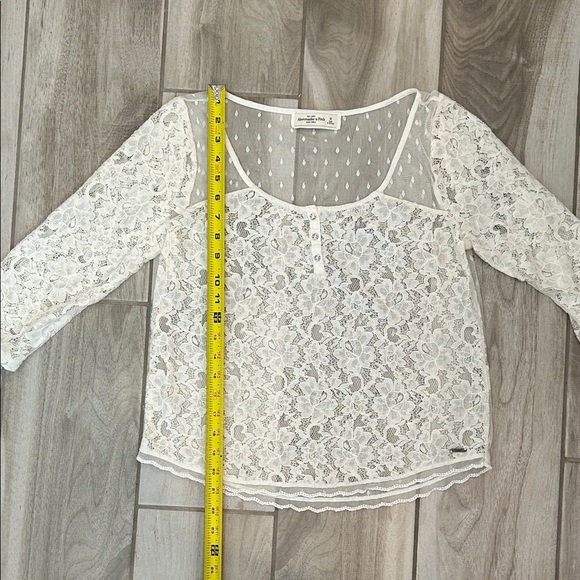 Abercrombie & Fitch Cream Lace Blouse - Picture 7 of 8